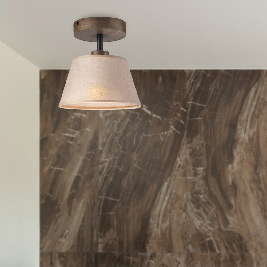 Brilagi - LED Плафониера ANTHONY 1xE14/60W/230V дъб орех/бежово