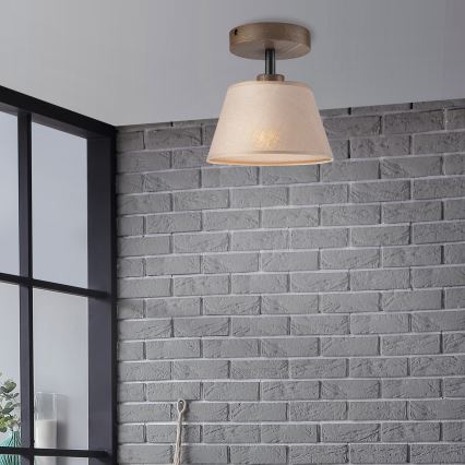 Brilagi - LED Плафониера ANTHONY 1xE14/60W/230V дъб орех/бежово