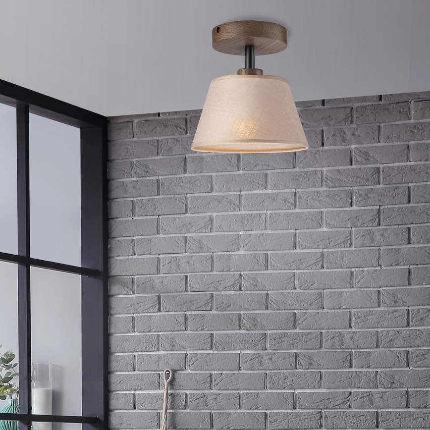 Brilagi - LED Плафониера ANTHONY 1xE14/60W/230V дъб орех/бежово