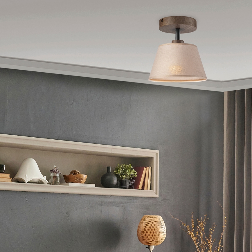Brilagi - LED Плафониера ANTHONY 1xE14/60W/230V дъб орех/бежово