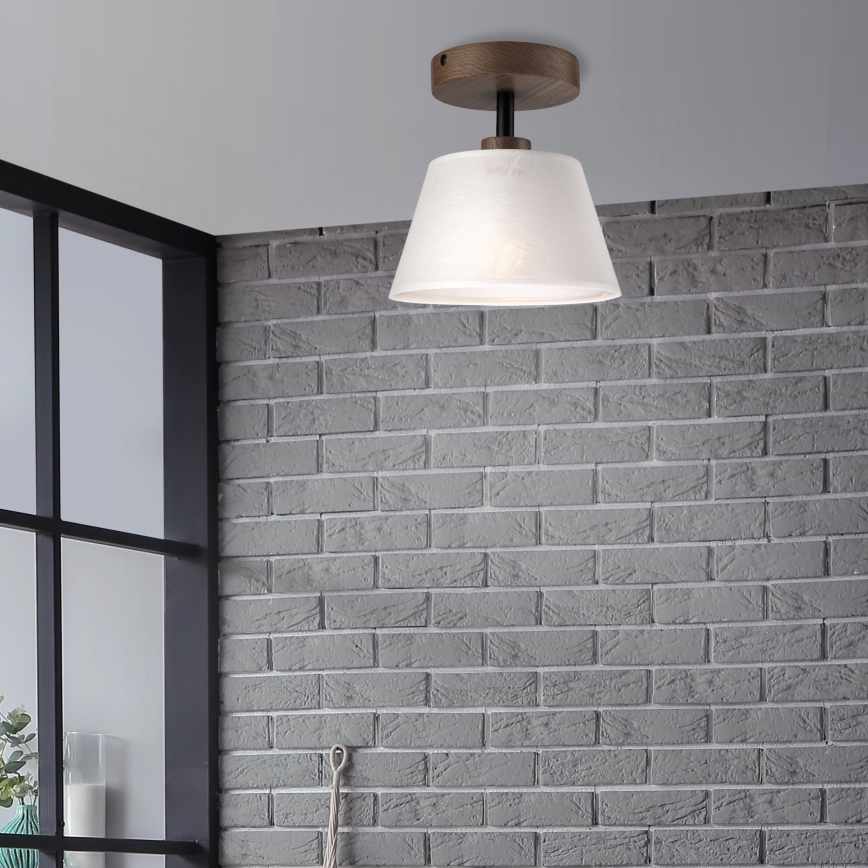Brilagi - LED Плафониера ANTHONY 1xE14/60W/230V дъб орех/бяло