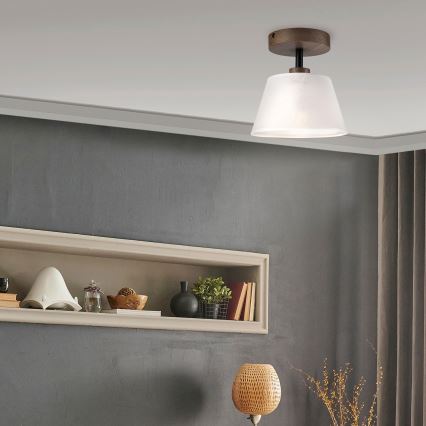 Brilagi - LED Плафониера ANTHONY 1xE14/60W/230V дъб орех/бяло