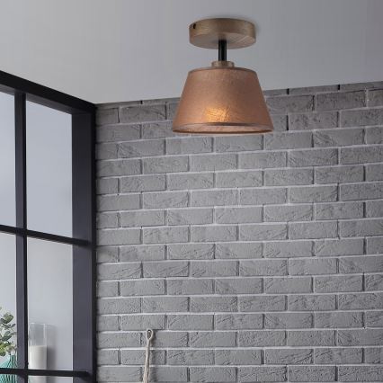Brilagi - LED Плафониера ANTHONY 1xE14/60W/230V дъб орех/кафяво