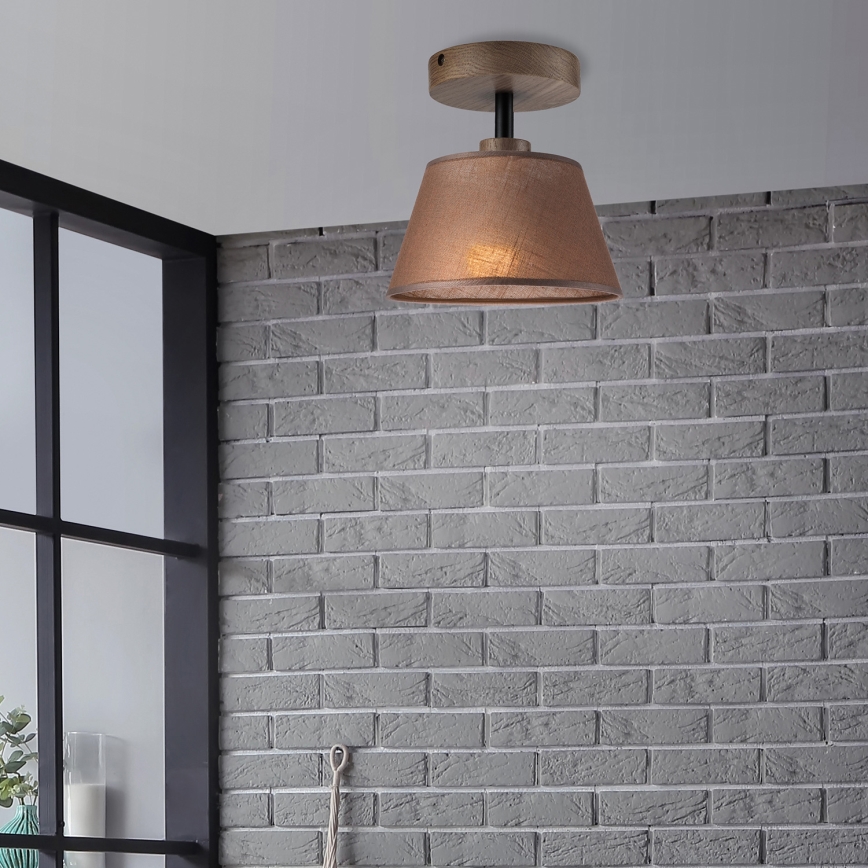 Brilagi - LED Плафониера ANTHONY 1xE14/60W/230V дъб орех/кафяво
