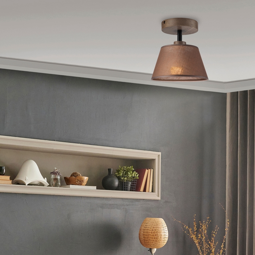Brilagi - LED Плафониера ANTHONY 1xE14/60W/230V дъб орех/кафяво