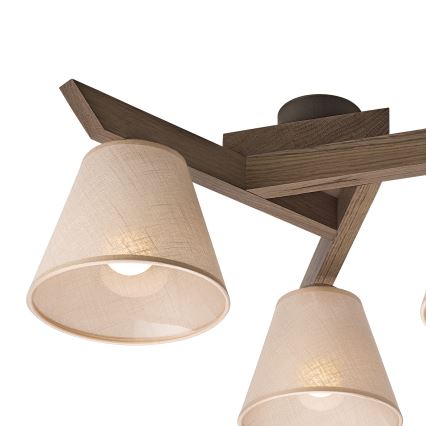 Brilagi - LED Плафониера ANTHONY 3xE14/40W/230V дъб орех/бежово