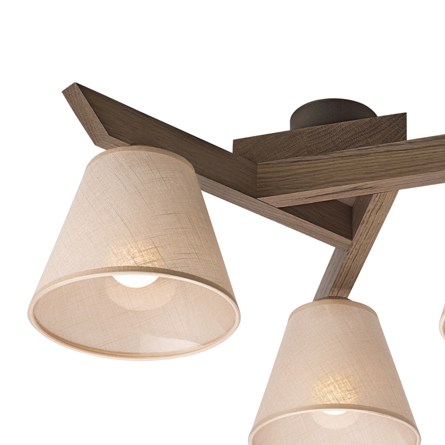 Brilagi - LED Плафониера ANTHONY 3xE14/40W/230V дъб орех/бежово