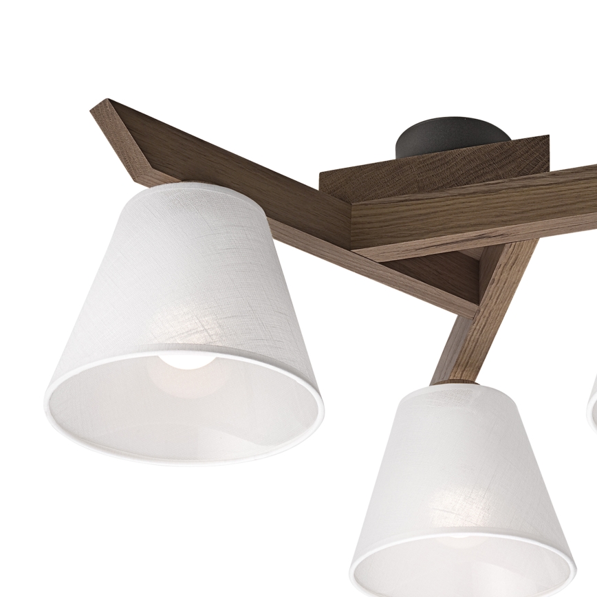 Brilagi - LED Плафониера ANTHONY 3xE14/40W/230V дъб орех/бяло