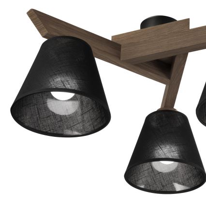 Brilagi - LED Плафониера ANTHONY 3xE14/40W/230V дъб орех/черен