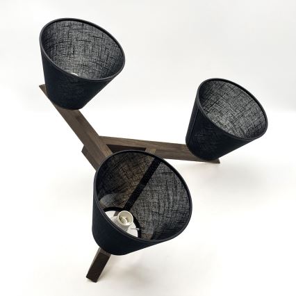 Brilagi - LED Плафониера ANTHONY 3xE14/40W/230V дъб орех/черен