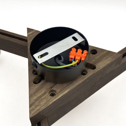 Brilagi - LED Плафониера ANTHONY 3xE14/40W/230V дъб орех/черен