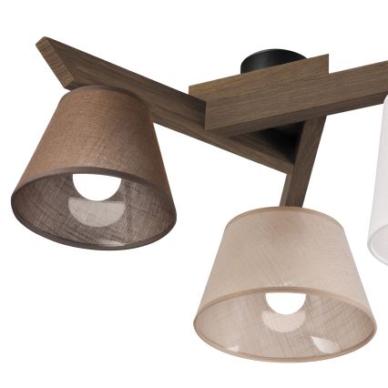 Brilagi - LED Плафониера ANTHONY 3xE14/40W/230V дъб орех