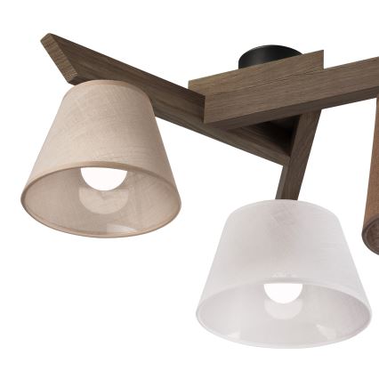Brilagi - LED Плафониера ANTHONY 3xE14/40W/230V дъб орех