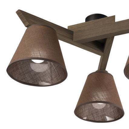 Brilagi - LED Плафониера ANTHONY 3xE14/40W/230V дъб орех/кафяво
