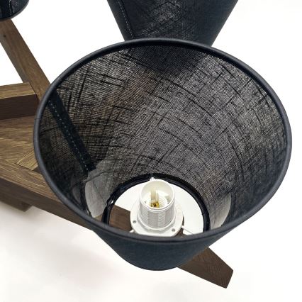 Brilagi - LED Плафониера ANTHONY 5xE14/40W/230V дъб орех/черен