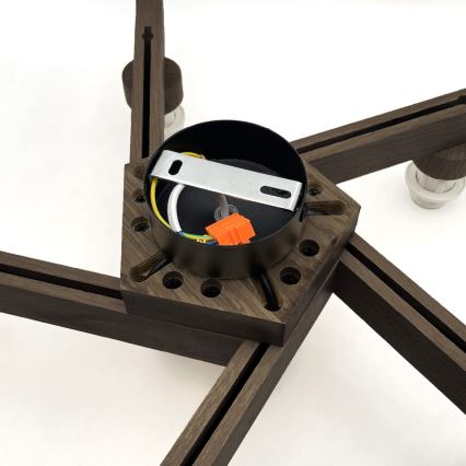 Brilagi - LED Плафониера ANTHONY 5xE14/40W/230V дъб орех/черен