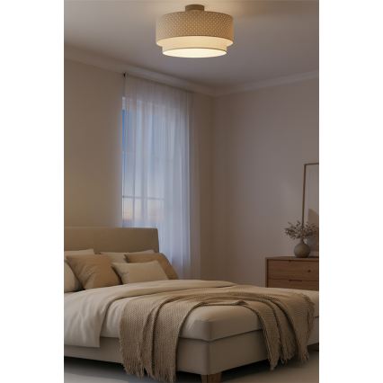 Brilagi - LED плафон BOHO BOBO 1xE27/60W/230V Ø 40 см, на точки, бежово/кремаво
