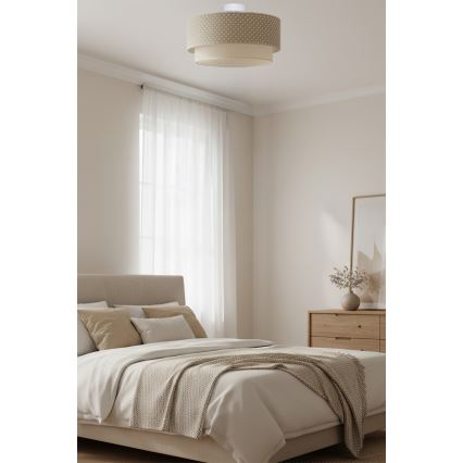 Brilagi - LED плафон BOHO BOBO 1xE27/60W/230V Ø 40 см, на точки, бежово/кремаво