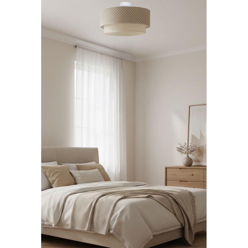 Brilagi - LED плафон BOHO BOBO 1xE27/60W/230V Ø 40 см, на точки, бежово/кремаво