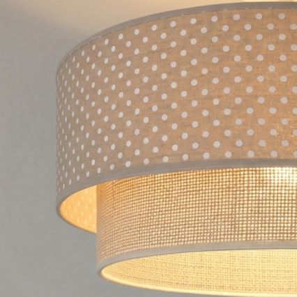 Brilagi - LED плафон BOHO BOBO 1xE27/60W/230V Ø 40 см, на точки, бежово/кремаво