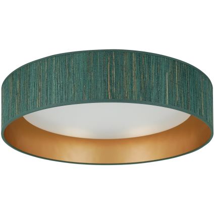 Brilagi - LED Плафониера BOSTON ROLLER LED/24W/230V Ø 45 см слама зелен/златист