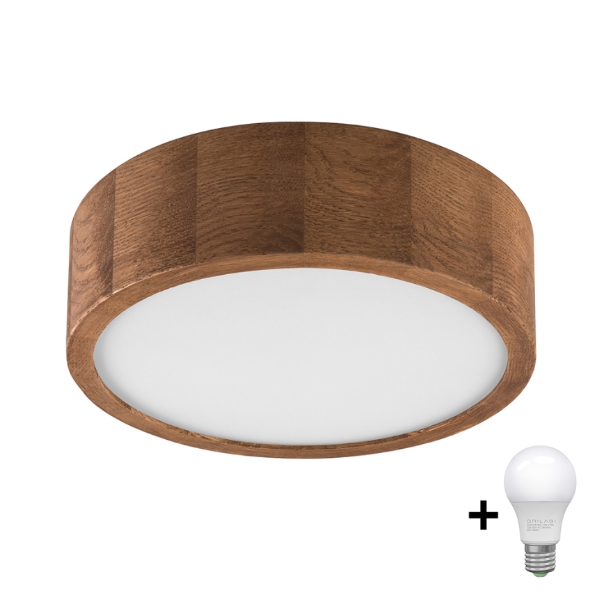 Brilagi - LED Плафониера CARVALHO 1xE27/60W/230V дъб череша Ø 27 см