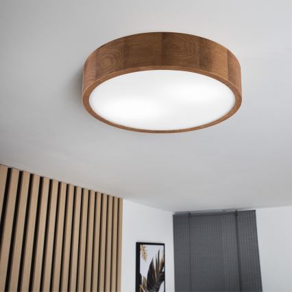 Brilagi - LED Плафониера CARVALHO 2xE27/60W/230V дъб череша Ø 37 см
