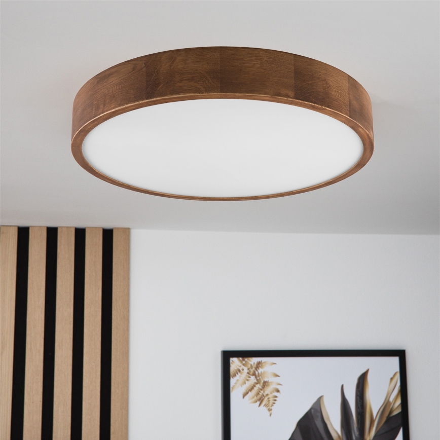 Brilagi - LED Плафониера CARVALHO 3xE27/60W/230V дъб череша Ø 47 см