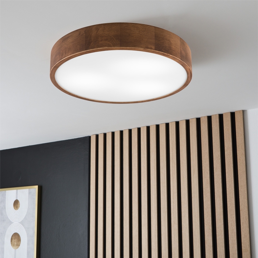 Brilagi - LED Плафониера CARVALHO 3xE27/60W/230V дъб череша Ø 47 см
