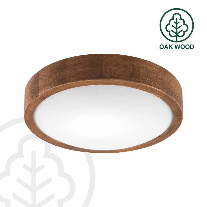 Brilagi - LED Плафониера CARVALHO SLIM 1xE27/60W/230V дъб череша Ø 27 см