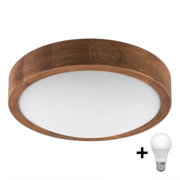 Brilagi - LED Плафониера CARVALHO SLIM 1xE27/60W/230V дъб череша Ø 27 см