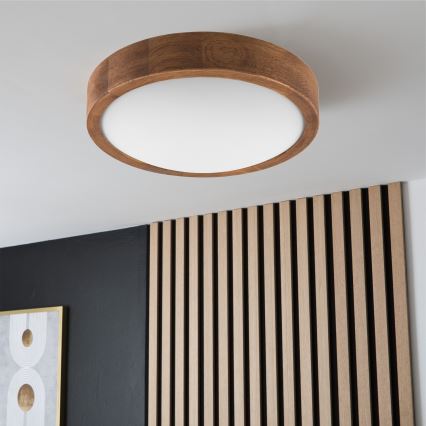 Brilagi - LED Плафониера CARVALHO SLIM 1xE27/60W/230V дъб череша Ø 27 см