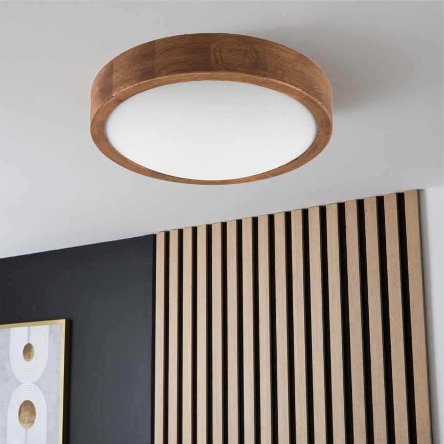 Brilagi - LED Плафониера CARVALHO SLIM 1xE27/60W/230V дъб череша Ø 27 см