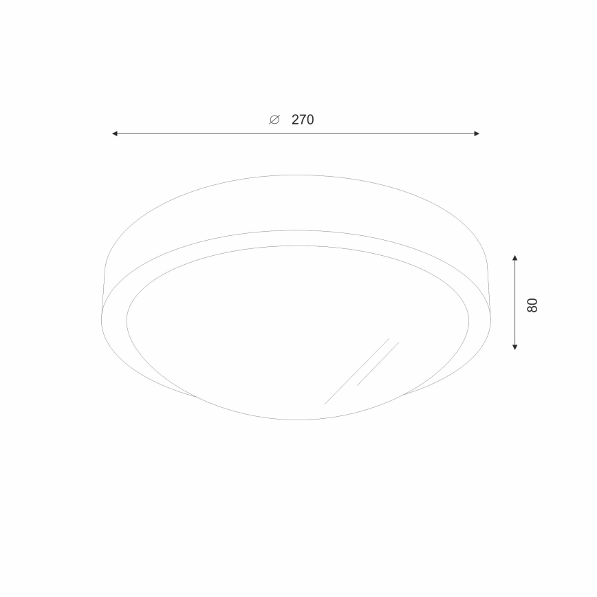 Brilagi - LED Плафониера CARVALHO SLIM 1xE27/60W/230V дъб череша Ø 27 см