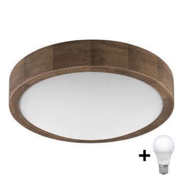Brilagi - LED Плафониера CARVALHO SLIM 1xE27/60W/230V дъб Ø 27 см