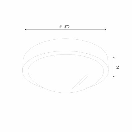 Brilagi - LED Плафониера CARVALHO SLIM 1xE27/60W/230V дъб Ø 27 см