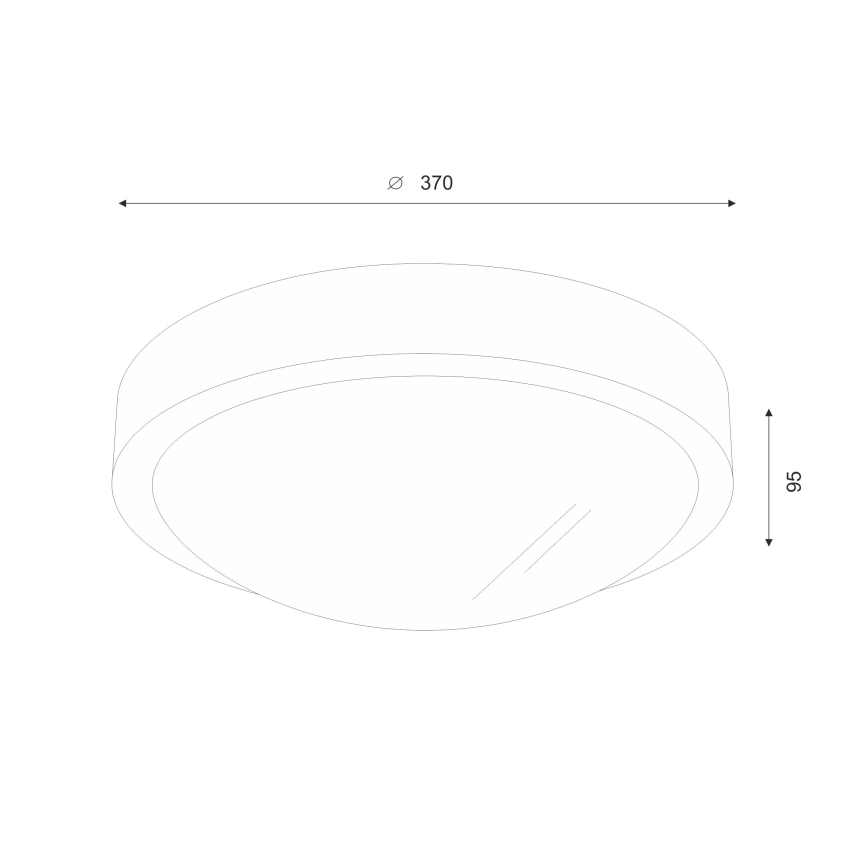 Brilagi - LED Плафониера CARVALHO SLIM 2xE27/60W/230V дъб череша Ø 37 см