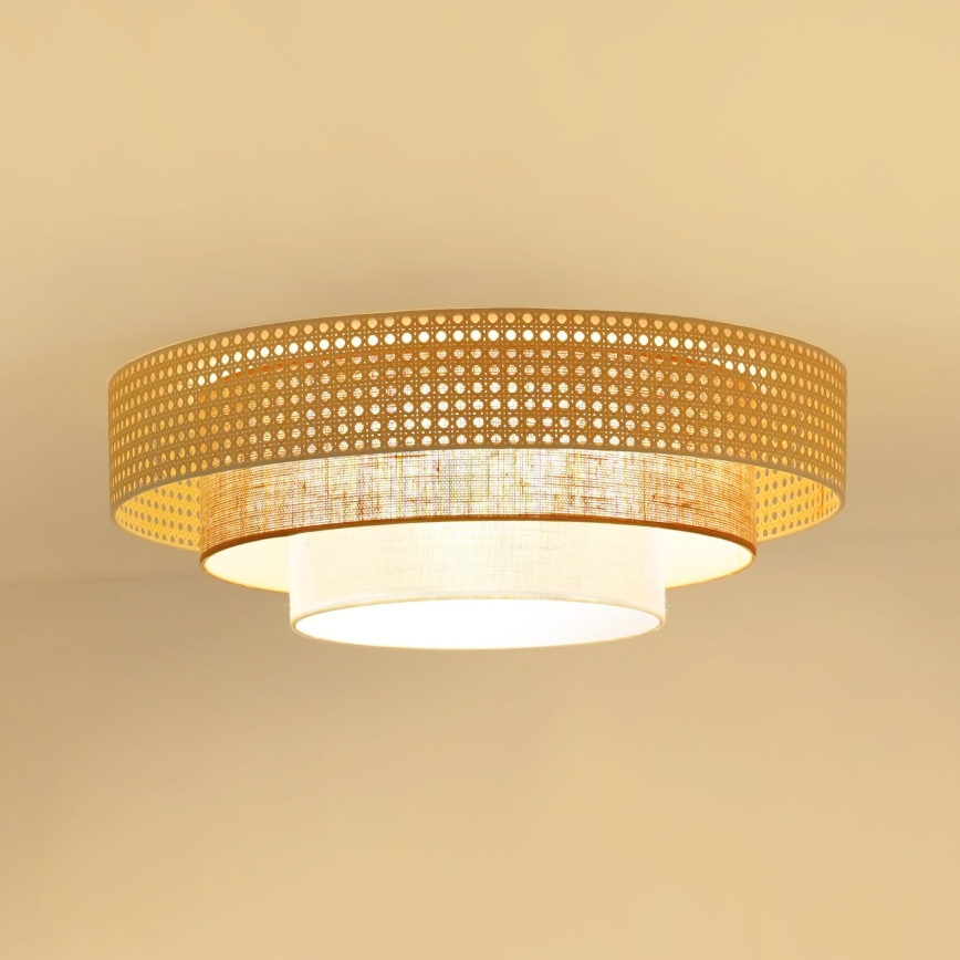 Brilagi - LED Плафониера CEDAR LUNETA LED/26W/230V бежов/кафяв/кремав