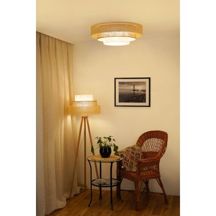 Brilagi - LED Плафониера CEDAR LUNETA LED/26W/230V бежов/кафяв/кремав