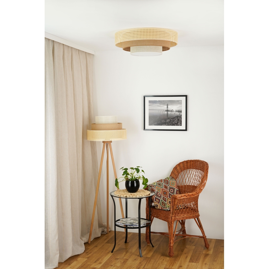 Brilagi - LED Плафониера CEDAR LUNETA LED/26W/230V бежов/кафяв/кремав