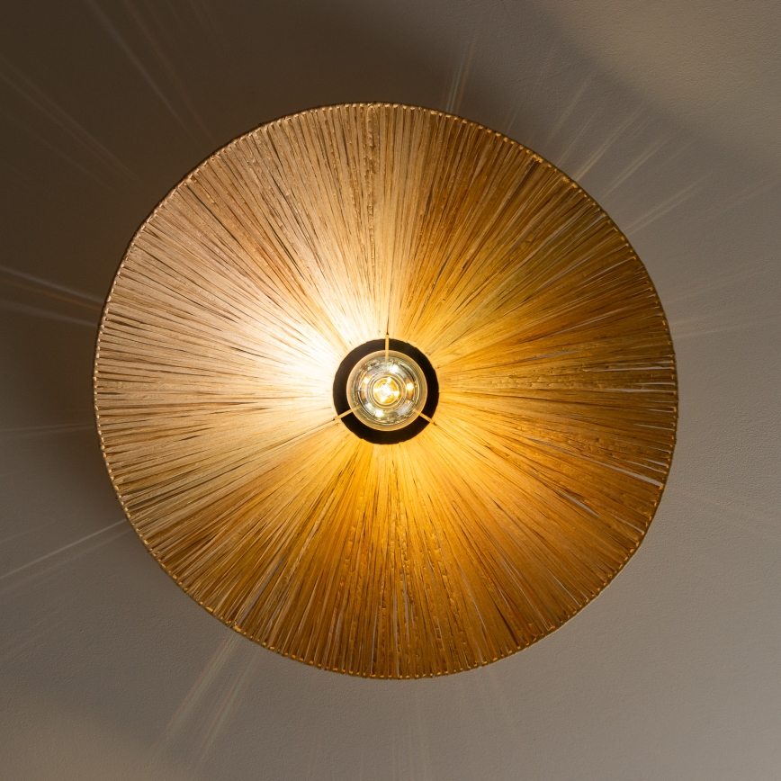 Brilagi - LED плафониера CERIA BOHO 1xE27/40W/230V диам. 60 см рафия