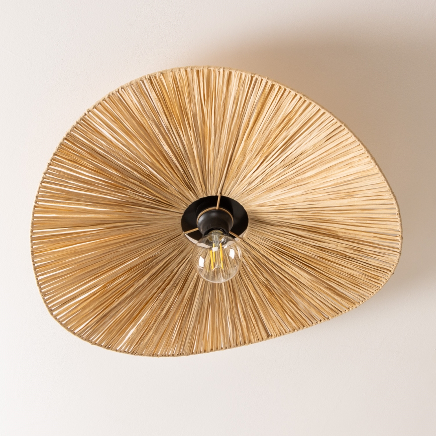 Brilagi - LED плафониера CERIA BOHO 1xE27/40W/230V диам. 60 см рафия