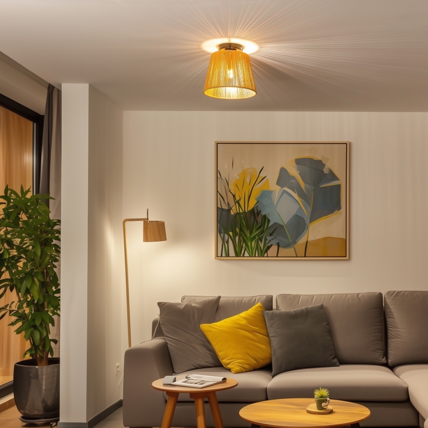 Brilagi - LED плафониера CERIA BOHO 1xE27/40W/230V Ø 28 см кафява