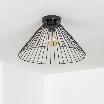 Brilagi - LED плафониера CERIA WIRE 1xE27/40W/230V Ø 45 см черна