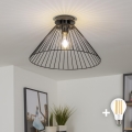 BRILAGI - LED плафониера CERIA WIRE 1xE27/40W/230V Ø 45 см черна