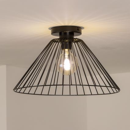 Brilagi - LED плафониера CERIA WIRE 1xE27/40W/230V Ø 45 см черна