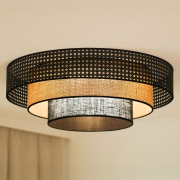 Brilagi - LED Плафониера DAKOTA LUNETA LED/12W/230V Ø 60 см 3000K/4000K/6400K черен/бежов