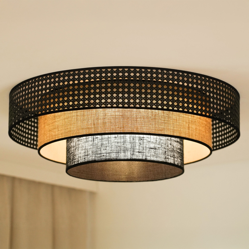 Brilagi - LED Плафониера DAKOTA LUNETA LED/12W/230V Ø 60 см 3000K/4000K/6400K черен/бежов