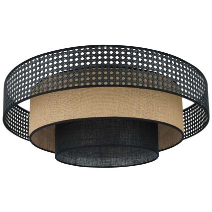 Brilagi - LED Плафониера DAKOTA LUNETA LED/12W/230V Ø 60 см 3000K/4000K/6400K черен/бежов