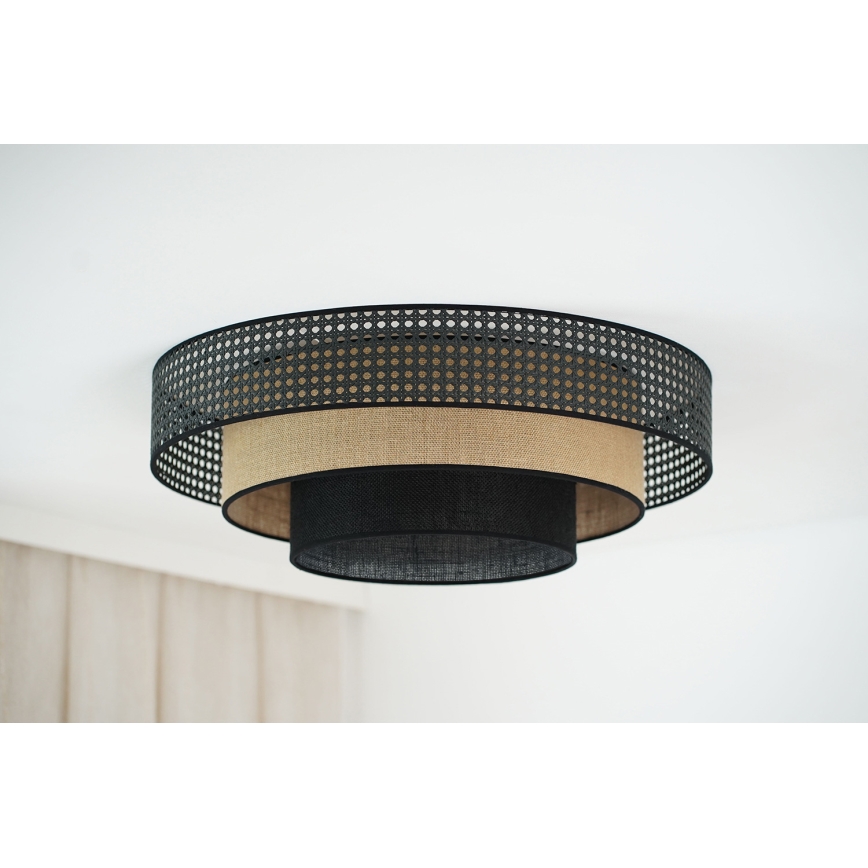 Brilagi - LED Плафониера DAKOTA LUNETA LED/12W/230V Ø 60 см 3000K/4000K/6400K черен/бежов